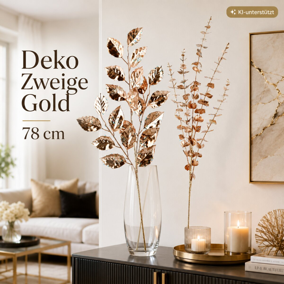 Goldene Dekozweige